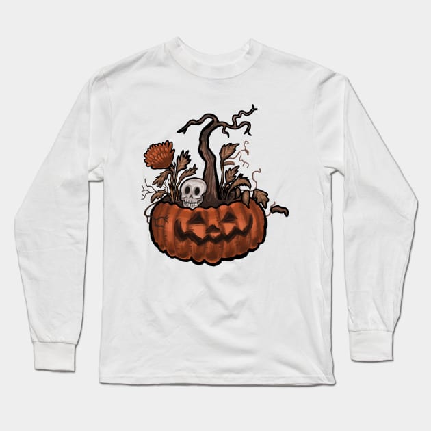 Pumpkin Planter Long Sleeve T-Shirt by Dialon25